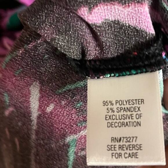 Dana Buchman‎ Purple Abstract Cap Sleeve Maxi Dress Size Medium - Picture 13 of 14